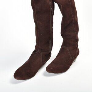 Ann Klein Brown Suede Thigh High  Size 9